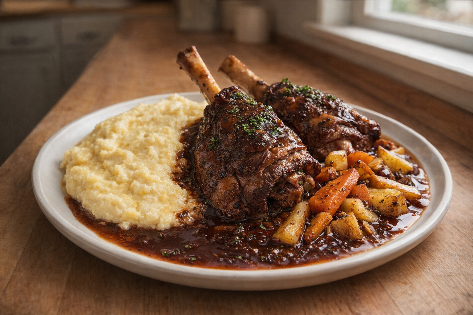 How to Slow Cook Lamb Shanks in Red Wine Sauce